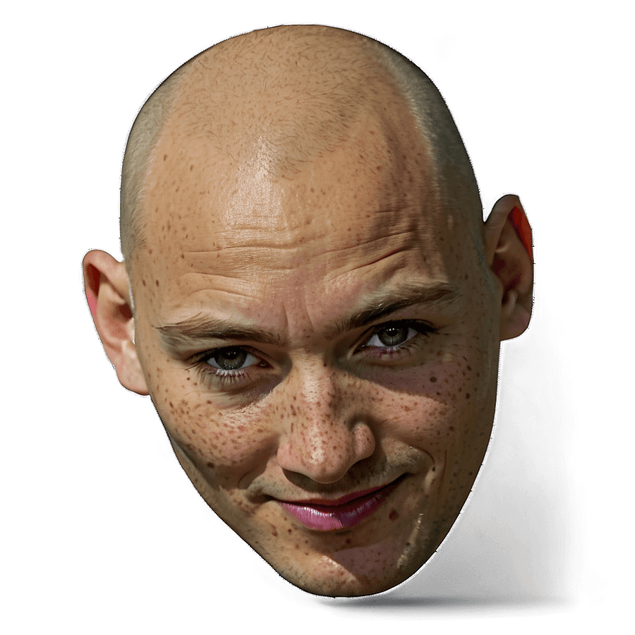 Bald Head with Freckles PNG 59
