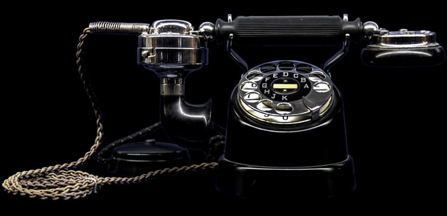 Vintage Black Rotary Telephone