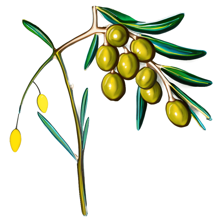 Olive Branch Divider PNG jdo