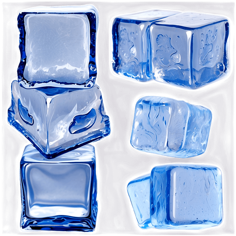 Crystal Clear Ice Cubes PNG 43