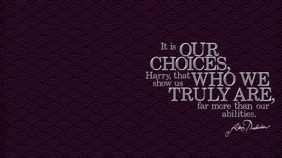 Citazione Minimalista di Harry Potter sulle Scelte