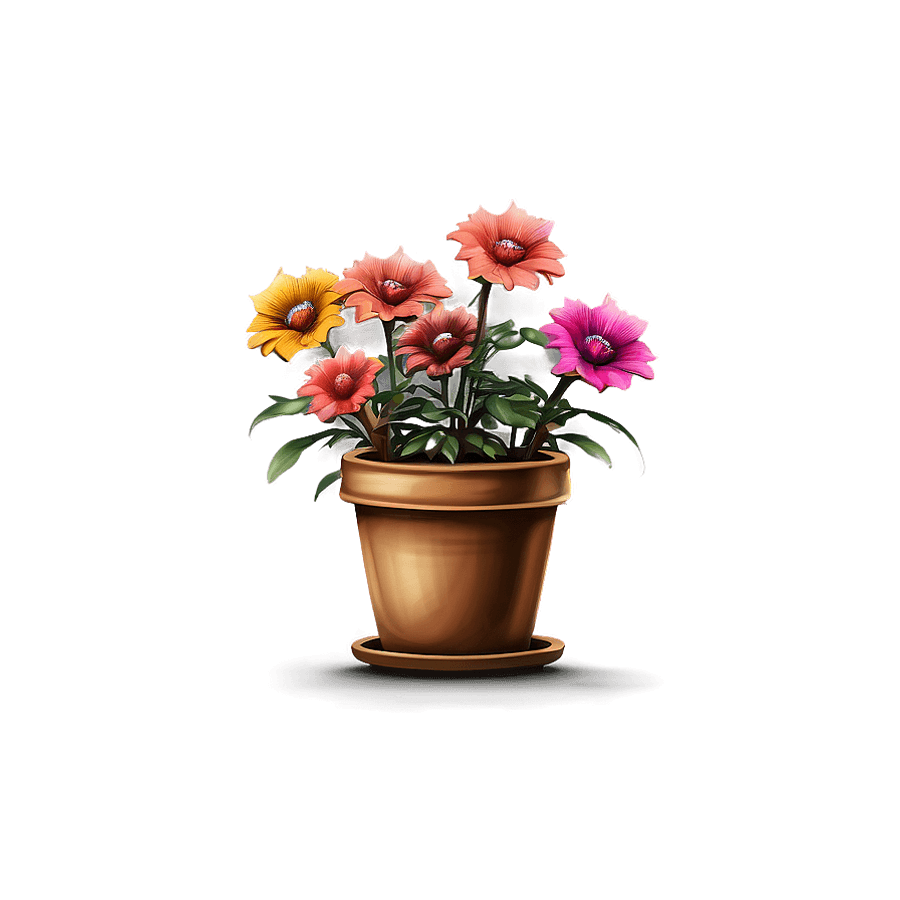 Rustic Potted Plant PNG ayq