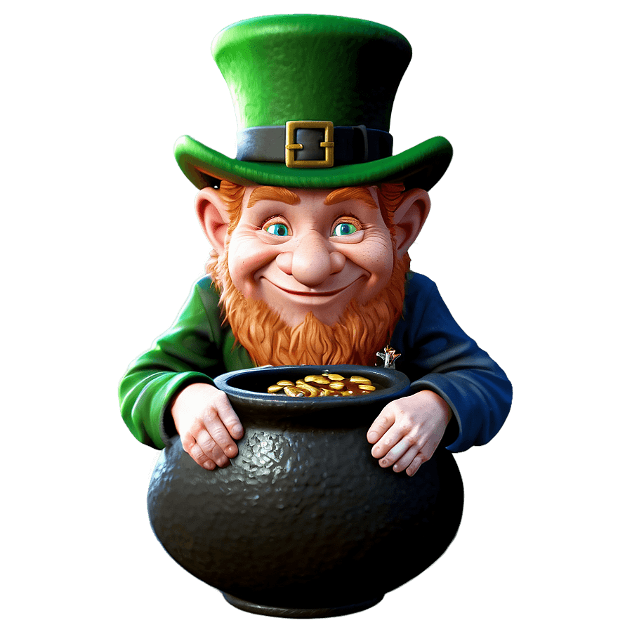 Leprechaun with Cauldron PNG cgj