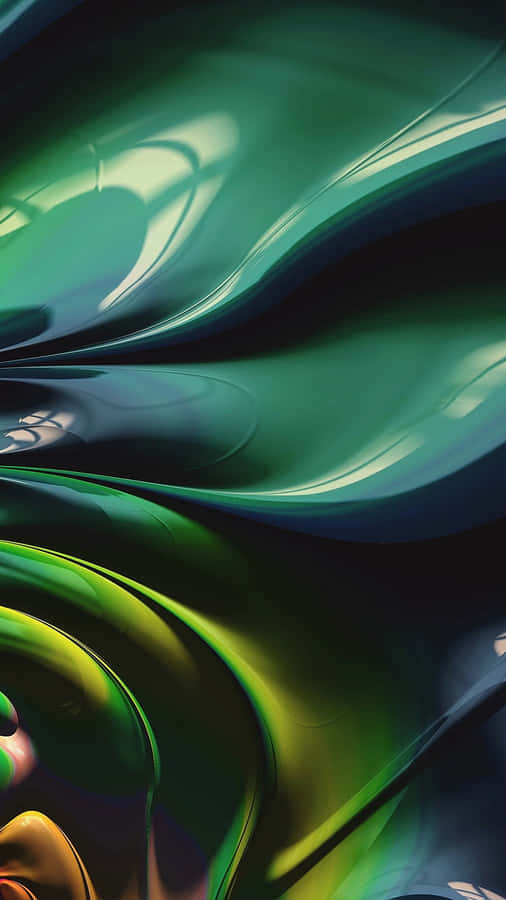 Ondas Esmeralda - Retrato Abstrato