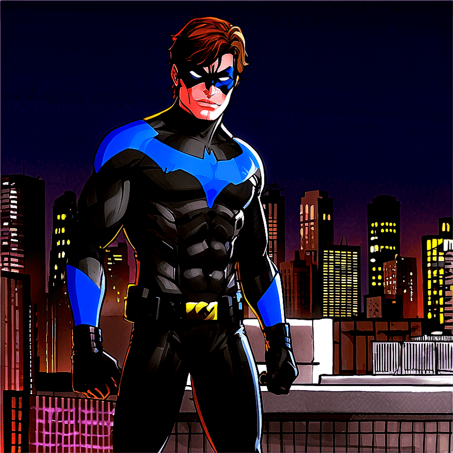Nightwing on Rooftop PNG 06202024