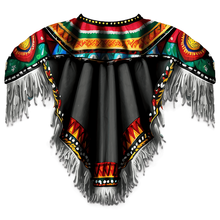Mexican Poncho Costume PNG bbo