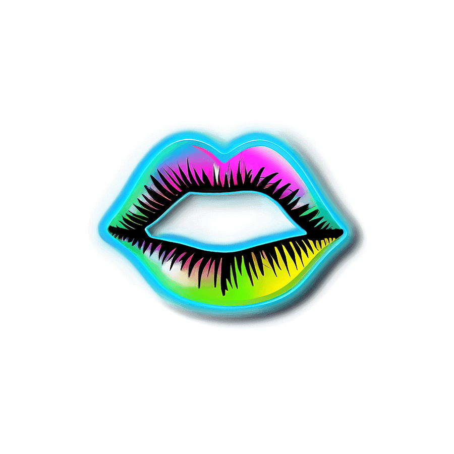 Neon Baddie Lips PNG 05262024
