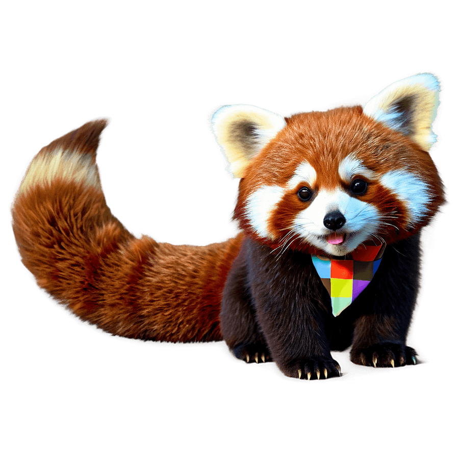 Red Panda with Scarf PNG huw2