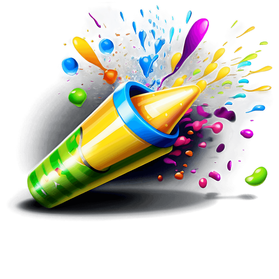 Bright Party Popper Surprise PNG 42