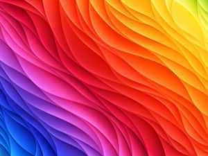 Diagonal flowing waves of rainbow colors in a digital abstract pattern.