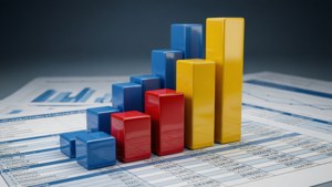 Ein dynamisches 3D-Säulendiagramm, das aus einer Excel-Tabelle hervorgeht.