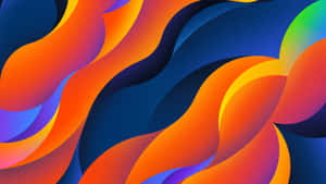 Dynamic abstract digital artwork with flowing colorful waves in orange blue and purple. — 3d 4K Picture