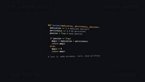 Dunkler Bildschirm mit buntem Python-Code und motivierenden Sätzen über Erfolg und Leidenschaft. — 4K programmierhintergrund Bild Wallpaper