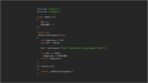 Code-Ausschnitt, der eine Wallpaper-URL setzt, um Glück auszulösen — 4K programmierhintergrund Bild Wallpaper