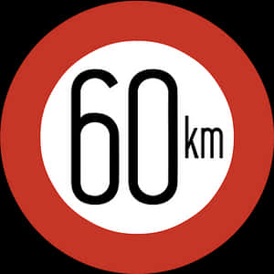 Cirkulärt rött kantat trafikskylt som anger 60 km hastighetsgräns — Ihowspeed bakgrund Bakgrundsbilder