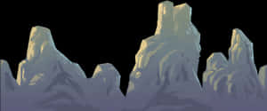 Stylized mountain range silhouette in blue and gray tones against black background. — Mountain SVG