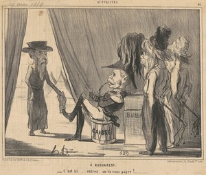 A Bucharest by Honoré Daumier, created 1854, in lithograph. Download this artwork as a high-resolution wallpaper for desktop, tablet, or mobile. — Painting Picture