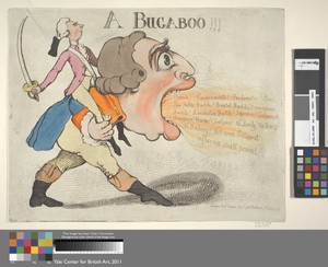 A Bugaboo!!! by Richard Newton, in Etching, hand-colored. Download this artwork as a high-resolution wallpaper for desktop, tablet, or mobile. — Richard Newton Wallpaper