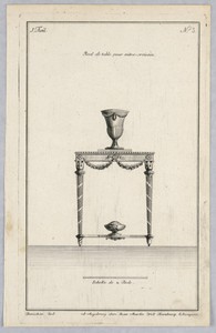 A table by Juste-François Boucher, created ca. 1790, in Black ink, paper. Download this artwork as a high-resolution wallpaper for desktop, tablet, or mobile. — Art Picture