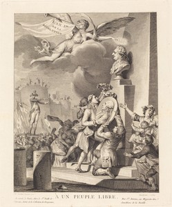 A un peuple libre by Jean Dambrun, created 1790, in etching and engraving on laid paper. Download this artwork as a high-resolution wallpaper for desktop, table — Jean Dambrun Wallpaper