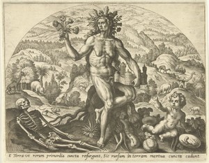 Aarde by Adriaen Collaert, created 1580 - 1584, in paper; engraving. Download this artwork as a high-resolution wallpaper for desktop, tablet, or mobile. — Adriaen Collaert Wallpaper
