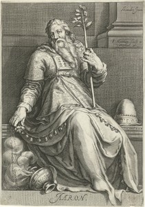 Aäron by Jacob Matham, created 1600 - 1604, in paper; engraving. Download this artwork as a high-resolution wallpaper for desktop, tablet, or mobile. — Jacob Matham Wallpaper