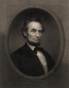 Abraham Lincoln by William Edgar Marshall, created 1866, in Engraving on paper. Download this artwork as a high-resolution wallpaper for desktop, tablet, or mob — Portrait Background