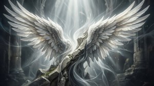 Abstrakt æterisk tapet baseret på Muses Absolution albumtema