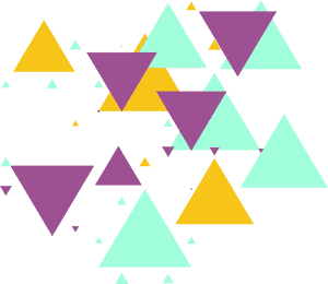 Abstrakt mönster av överlappande färgglada trianglar på vit bakgrund — Pattern Bakgrundsbilder