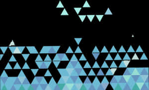 Abstraktes geometrisches Muster aus blauen Dreiecken auf schwarzem Hintergrund — Abstract Triangle Wallpaper