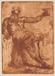 Academy by Jules de Goncourt, created 1860s, in softground etching and roulette, printed in red on laid paper. Download this artwork as a high-resolution wallpa — Jules de Goncourt Wallpaper