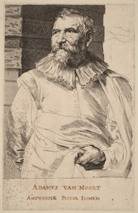 Adam van Noort by Anthony van Dyck, created probably 1626/1641, in etching and engraving. Download this artwork as a high-resolution wallpaper for desktop, tabl — Art Picture