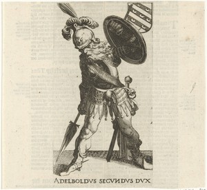 Adelbold by Simon Frisius, created 1622, in paper; letterpress printing; etching. Download this artwork as a high-resolution wallpaper for desktop, tablet, or m — Simon Frisius Wallpaper