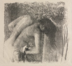 After the Bath (Large Version) by Edgar Degas, created 1891–92, in transfer lithograph. Download this artwork as a high-resolution wallpaper for desktop, tablet — Art Picture