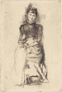 Agnes by James McNeill Whistler, created c. 1873/1875, in drypoint on laid paper. Download this artwork as a high-resolution wallpaper for desktop, tablet, or m — Art Picture