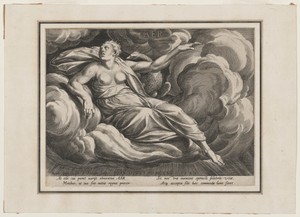 Air by Johann Sadeler (I), created 1587, in engraving on laid paper. Download this artwork as a high-resolution wallpaper for desktop, tablet, or mobile. — Johann Sadeler (I) Wallpaper