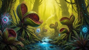 La pericolosa foresta aliena di Dathomir, brulicante di piante carnivore.