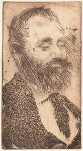 Alphonse Hirsch by Edgar Degas, created 1875, printed 1959, in drypoint and aquatint on thick wove paper [restrike]. Download this artwork as a high-resolution — Art Picture