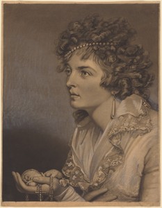 Amanthis by John Raphael Smith, created 1797, in mezzotint touched with black and white chalk on laid paper [proof]. Download this artwork as a high-resolution — Art Picture