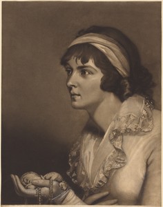 Amanthis by John Raphael Smith, created 1797, in mezzotint touched with black ink and white chalk on laid paper [proof]. Download this artwork as a high-resolut — John Raphael Smith Wallpaper