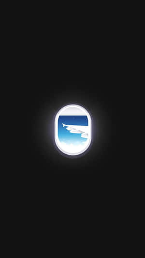 Airplane window view of wing against starry night sky with clouds — Amoled Android Picture