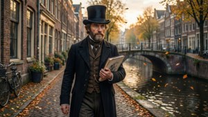 Greive tar en kvällspromenad genom historiska Amsterdam