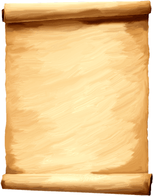 Blank parchment scroll with rolled edges and textured surface. — Pergamino PNG