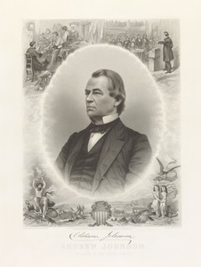 Andrew Johnson by William Momberger, created 1866, in Engraving on paper. Download this artwork as a high-resolution wallpaper for desktop, tablet, or mobile. — William Momberger Wallpaper