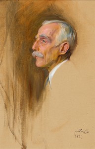 Andrew W. Mellon by Philip Alexius de László, created 1932, in oil and gouache on hardboard. Download this artwork as a high-resolution wallpaper for desktop, t — Philip Alexius de László Wallpaper