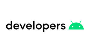 Texto preto lendo developers ao lado do logotipo verde do robô Android. — Desenvolvedor Android Papéis de Parede