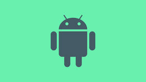 Logotipo do robô Android em fundo verde menta — Desenvolvedor Android Papéis de Parede