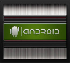 Logotipo do Android em painel verde com listras metálicas — Desenvolvedor Android Papéis de Parede