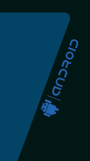 Android logo and text on a split blue and black background. — Cute Samsung Picture