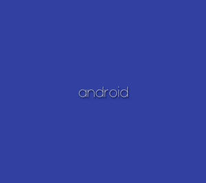 Fundo azul com texto android branco centralizado. — Desenvolvedor Android Papéis de Parede